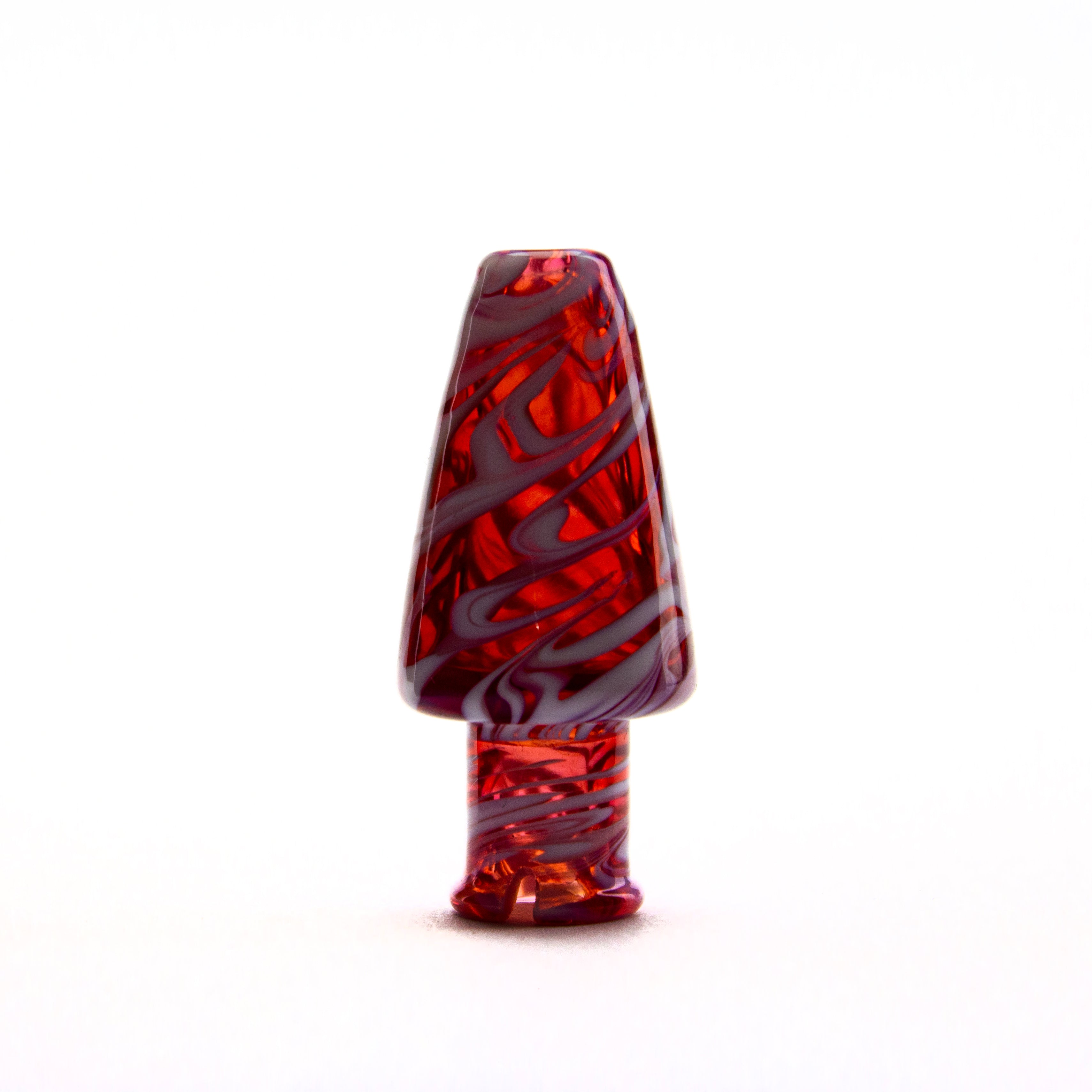Just Dew It Glass Pink Swirl Pivot Mouthpiece #JDI04 - Planet Caravan